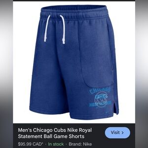 NIKE MLB Men's Chicago Cubs Baseball Nike Royal Statement Shorts XXL 5in